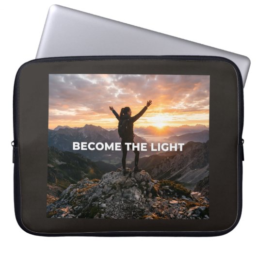 Werde das Licht Laptopschutzhülle (Vorderseite)