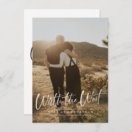 Werde das Warten eines Skripts Save the Date verzö (Vorne/Hinten)