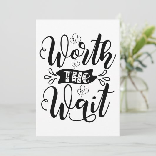 Werde den Bodysuit warten, der das Warten wert ist Dankeskarte (Stehend Vorderseite)