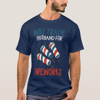Werde Ehemann für Feuerwerk Lustiger 4. Juli f T-Shirt