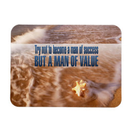 "Werde ein Mann von Wert" Inspiration Zitat Flexi Magnet