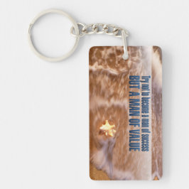 "Werde ein Mann von Wert" Inspiration Zitat Schlüsselanhänger