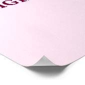 Werde ein vielseitiger Tänzer Ballet Rosa Poster (Ecke)