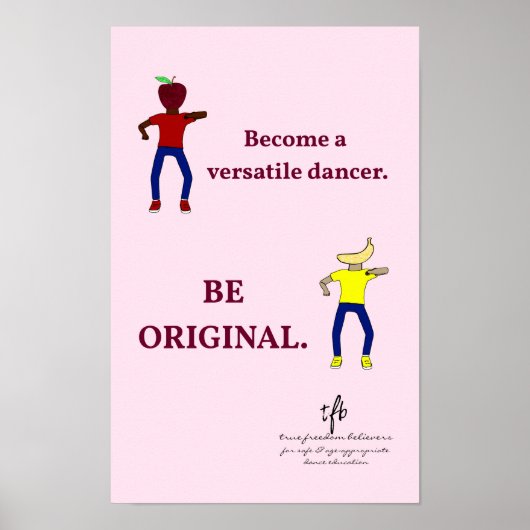 Werde ein vielseitiger Tänzer Ballet Rosa Poster (Vorne)