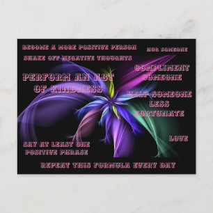 Werde eine positivere Person Postkarte