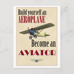 Werde Flugpilot Postkarte