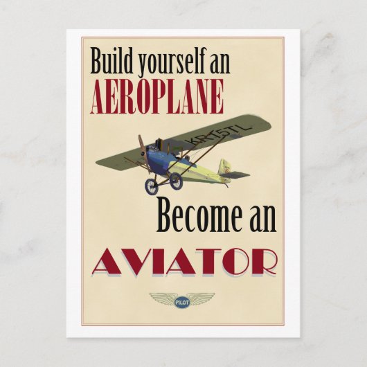Werde Flugpilot Postkarte (Vorderseite)
