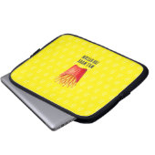 Werde für Bitcoin arbeiten (Gelb) Laptopschutzhülle (Vorne Knopf)