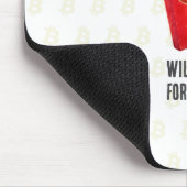 Werde für Bitcoin arbeiten (Weiß) Mousepad (Ecke)