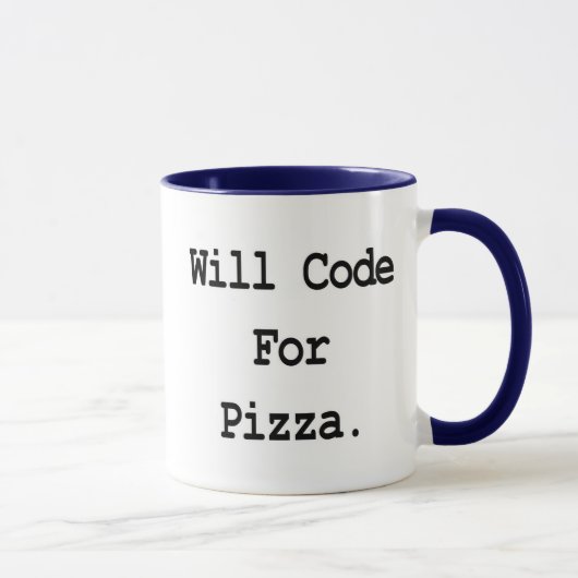 werde für Pizza programmieren Tasse (Rechts)