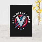 Werde für V-Bucks arbeiten 1 Karte (Gelbe Blume)