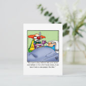 Werde Gesund Humor Humor Postkarte (Stehend Vorderseite)