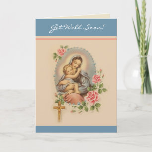 Werde Gesund Religiöse Jungfrau Maria Memorare-Geb Karte