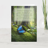 Werde Gesund Sentimentaler Blauer Schmetterling im Karte (Vorderseite)