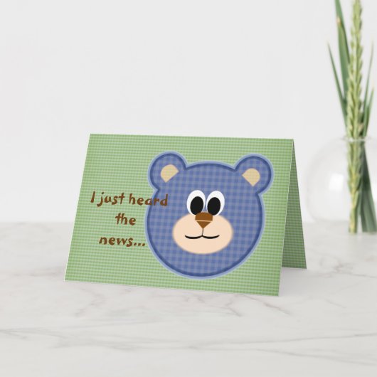 Werde Gesund Teddybär Karte (Vorderseite)
