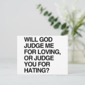 WERDE GOTT MIR FÜR DIE LIEBE JUDGE POSTKARTE (Stehend Vorderseite)