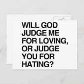 WERDE GOTT MIR FÜR DIE LIEBE JUDGE POSTKARTE (Vorne/Hinten)