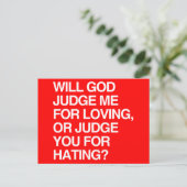 WERDE GOTT MIR FÜR DIE LIEBE JUDGE POSTKARTE (Stehend Vorderseite)