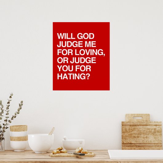 WERDE GOTT MIR FÜR DIE LIEBE ODER FÜR DICH HEIZEN? POSTER (Küche)