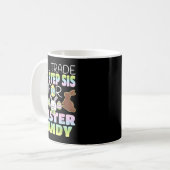 Werde große Stiefschwester gegen Ostern Süßigkeite Kaffeetasse (Vorderseite Links)