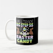 Werde große Stiefschwester gegen Ostern Süßigkeite Kaffeetasse (Links)
