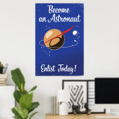 Werde heute Astronauten! Poster (Heimbüro)