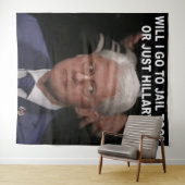 WERDE ICH AUCH ZUM HAUS GEHEN? ODER NUR HILLARY? WANDTEPPICH (Beispiel (Horizontal))