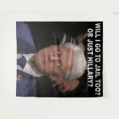 WERDE ICH AUCH ZUM HAUS GEHEN? ODER NUR HILLARY? WANDTEPPICH (Vorderseite (Horizontal))