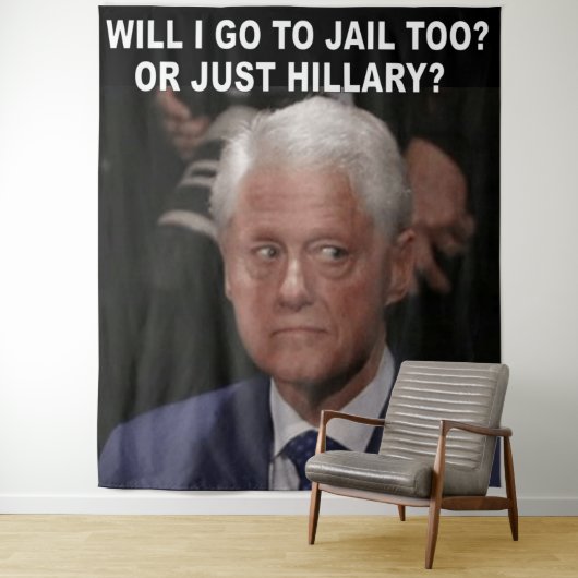 WERDE ICH AUCH ZUM HAUS GEHEN? ODER NUR HILLARY? WANDTEPPICH (Beispiel)