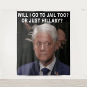 WERDE ICH AUCH ZUM HAUS GEHEN? ODER NUR HILLARY? WANDTEPPICH (Vorderseite)