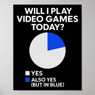 Werde ich heute Videospiele spielen - PC-Gaming-Li Poster