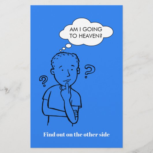 Werde ich in den Himmel Quiz Bible Trakt Flyer? (Vorderseite)