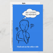 Werde ich in den Himmel Quiz Bible Trakt Flyer? (Vorne/Hinten)