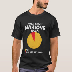 Werde ich Mahjong-Kachelspiel Mahjong-Spieler falt T-Shirt