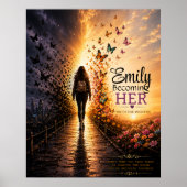 Werde ihre personalisierte Motivationsposter Poster (Vorne)
