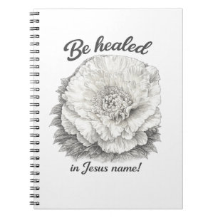 Werde in Jesu Namen geheilt Christliche Vintage-Bl Notizblock