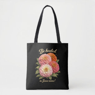 Werde in Jesu Namen geheilt Christliche Zinnia-Blu Tasche