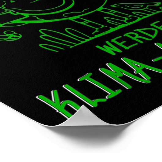 Werde Klimaaktivist Climate Earth Global Warming Poster (Ecke)