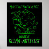 Werde Klimaaktivist Climate Earth Global Warming Poster (Vorne)