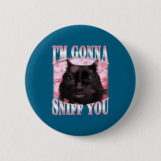 Werde lustig Gehirn verrotten dummes Katzen-Meme-G Button (Vorderseite)