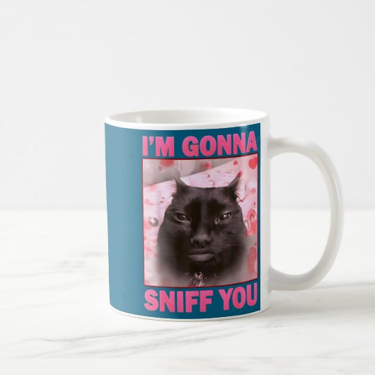Werde lustige Brainrot-Katzen-Meme für Frau Mann s Kaffeetasse (Rechts)