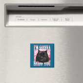 Werde lustigen Gehirnverfall dummes Katzen-Meme-Gr Magnet (In Situ (Geschirrspüler))