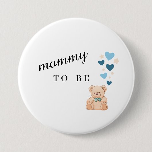 Werde-Mama-Baby-Shower-Button Button (Vorderseite)