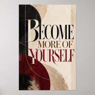 Werde mehr du selbst Abstrakte Typografie Wand A Poster
