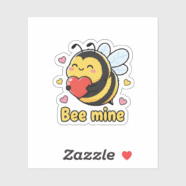 Werde Mein Süßer Dicker Hummel-Valentinstag-Wortsp Aufkleber