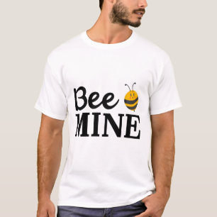 Werde-mein-Valentins-T-Shirt – Süßer Bienen-Wortwi T-Shirt