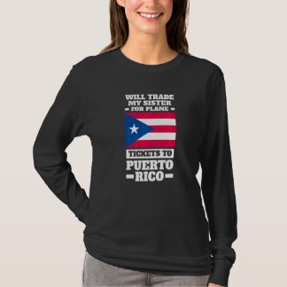 werde meine Schwester für Flugzeug Puerto Rico tau T-Shirt