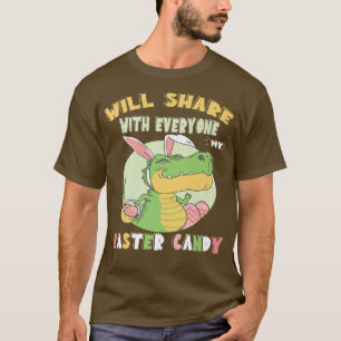 Werde meinen Oster-Candy-Dinosaur mit allen teilen T-Shirt