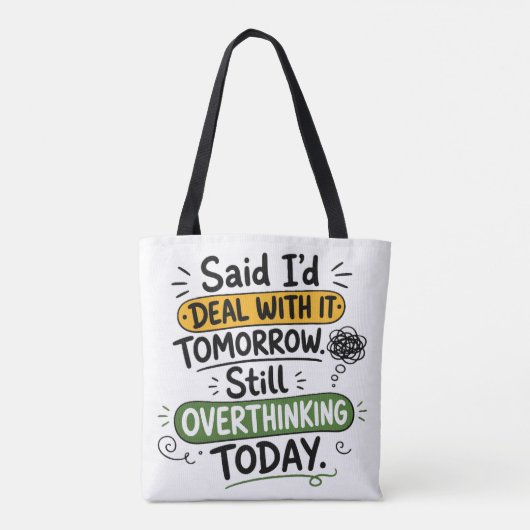 Werde mich morgen darum kümmern tasche (Rückseite)