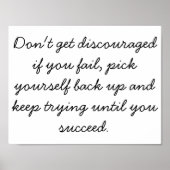 Werde nicht von einem Poster entmutigt (Motivation (Vorne)